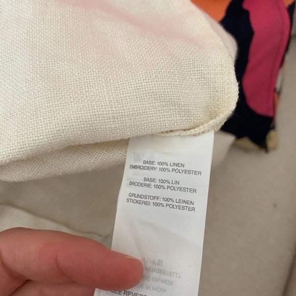 J. Crew ivory embroidered linen cropped jacket - Picture 7 of 11